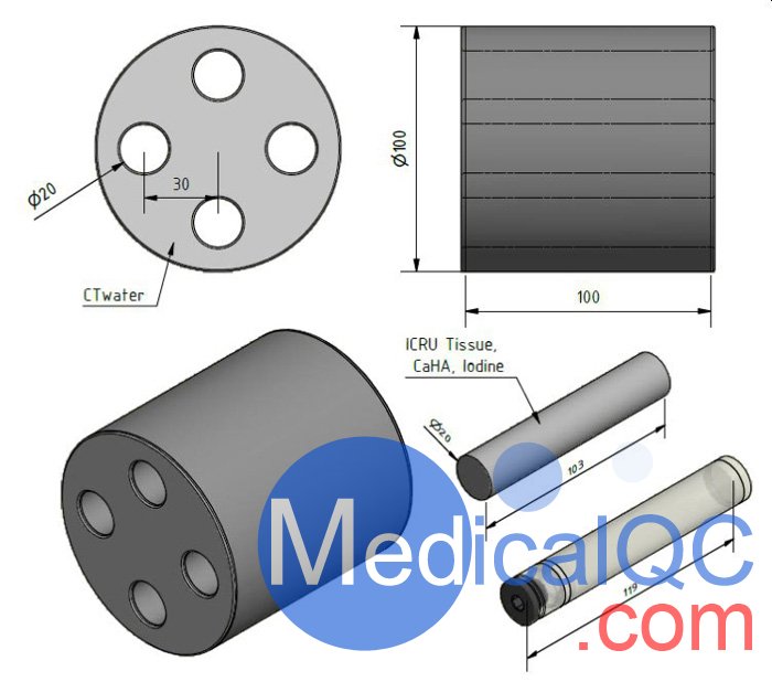 QRM-SCT光譜CT模體，QRM-SCT CT測試模體尺寸